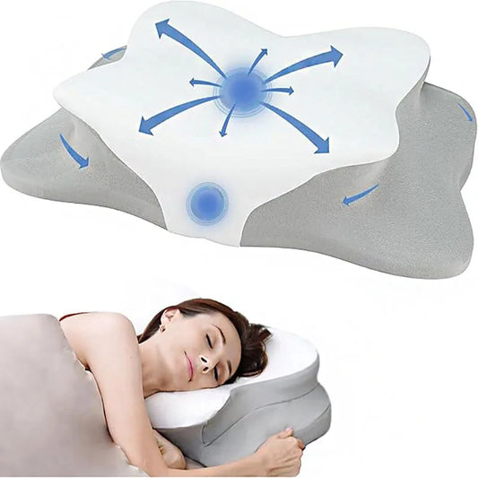 Memory Foam Cervical Pillow 2-in-1 Design for Neck Pain Relief